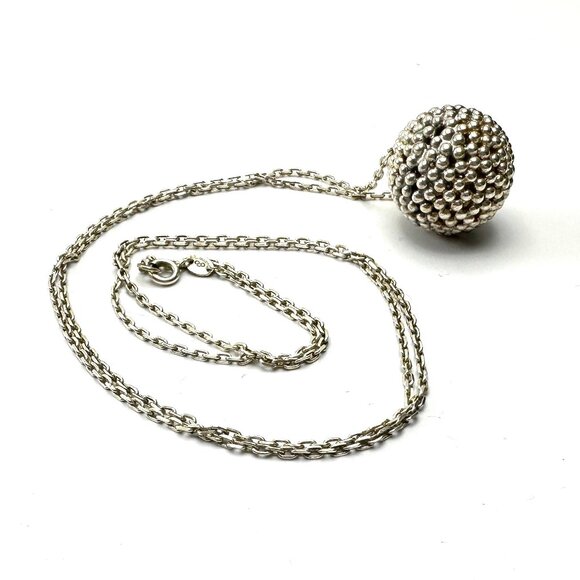 Links of London Effervescence Silver Ball Pendant Necklace 30" Sterling 925 EUC - Picture 1 of 3